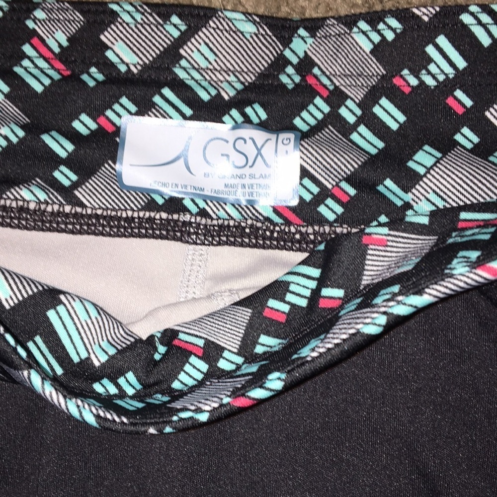 GSX by Grand Slam Black w Multicolored Waist Skort - Picture 2 of 6